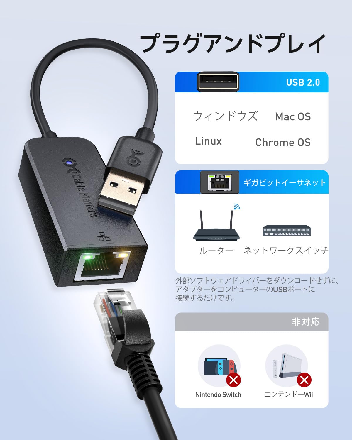 マッカレド取引ページ Amazon.co.jp: Cable Matters 202023-BLACKx2 : パソコン・周辺機器